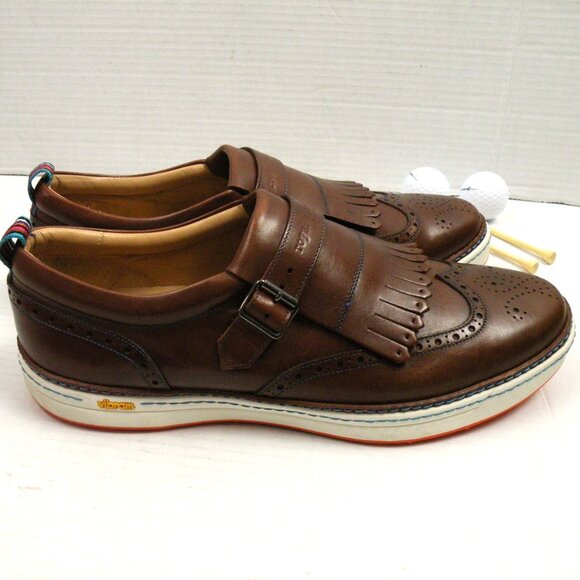 Worn Once! Royal Albartross Brown Kiltie Buckle WIngtip GOLF SHOES 12 - Picture 2 of 7